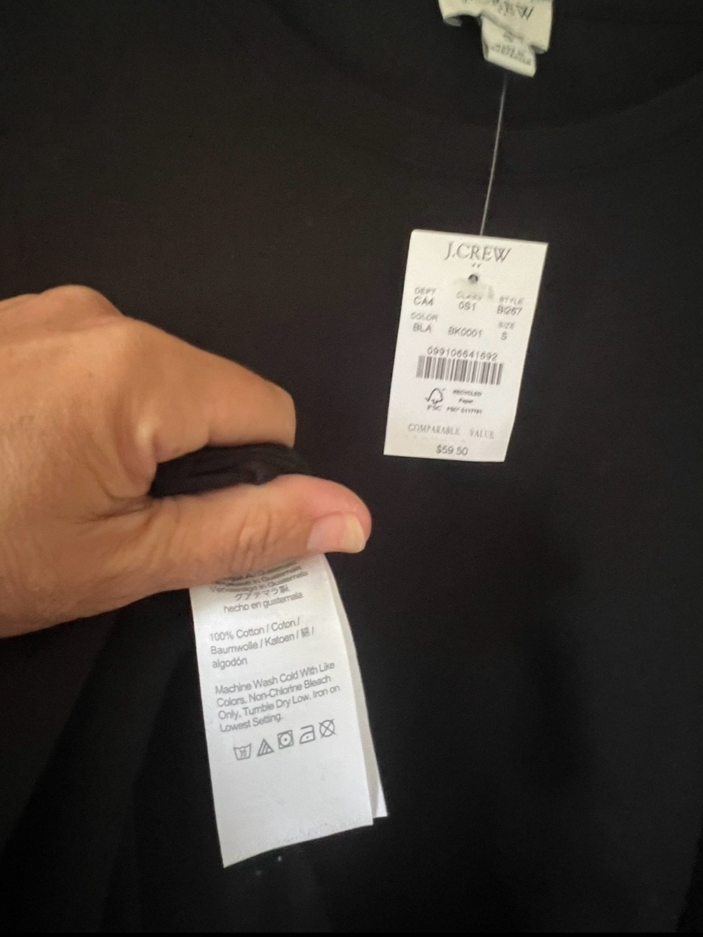 J. Crew Black Babydoll Swing Dress, NWT - Picture 4 of 4
